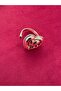 Milena Istanbul Heart and Pink Stone Gold Ring - 3