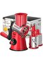 Rotary Cheese Grater, Kitchen Mandoline Vegetable Slicer with 3 Interchangeable - 2