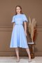 Satin Belt Detail Midi Dress - Baby Blue