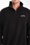Turkish Printed Oversize Half-Zip Sweatshirt with Rollable Stand-Up Collar 3 Thread Premium Quality