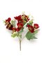 Artificial Flower 10-Flower Mini Glass Beauty Bunch 30 cm Red - 3