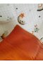 80 X 90 Unisex Baby Blanket - Orange & Animal Figured Muslin - 4