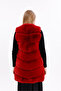 Imported Plush Burgundy Faux Plump Vest - 6