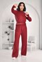 Half-Finger Fishnet Crochet Crop Sweater Pants Knitwear Top and Bottom Set - 4