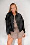 New Season Oversize Bomber Premium Women's Leather Jacket - 4