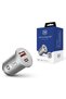 Încărcător auto universal USB-C/USB-A 45W, Hyper, argintiu