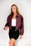 New Season Oversize Bomber Crop Premium Women's Leather Jacket - 4