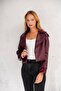 New Season Oversize Crop Premium Women's Leather Jacket - 3