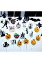 30 Pieces Halloween Cardboard Toothpick Cake Cupcake Decoration – Halloween Witch Pumpkin Bat Spider