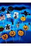 30 Pieces Halloween Cardboard Toothpick Cake Cupcake Decoration – Halloween Witch Pumpkin Bat Spider - 7