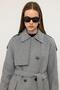 Reglan Sleeve Epaulet and Cape Detailed Cashmere Coat Gray 3131 - 4
