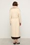 Removable Fur Self-Patterned Limited Edition Coat Cream 3127 - 7