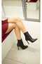 (Carol) Pointed Toe Zipper Thin Heeled Women's Boots - 6