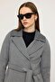 Knitwear Collared Raglan Sleeve Cashmere Coat Dark Gray 3099 - 3