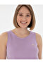 Women's Ecru Sleeveless Crew Neck T-Shirt - 2