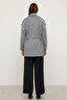 Reglan Sleeve Epaulet and Cape Detailed Cashmere Coat Gray 3131 - 7