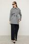 Reglan Sleeve Epaulet and Cape Detailed Cashmere Coat Gray 3131 - 3