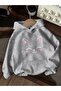 CAT FACE PRINTED OVERSIZED UNISEX WOMEN'S/MEN'S HOODED SWEATSHIRT