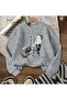 El Baskili Oversized Unisex Women'S/Men's Circular Neck Sweatshirt