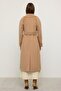Knitwear Collared Raglan Sleeve Cashmere Coat Biscuit 3099 - 7