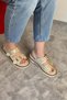 Women's Cream Double Strap Capsule and Vardola Detailed Thick Sole Orthopedic Sandals K-120 - 3