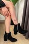 Women's Black Emerald Yandan Stone (6 cm) Heeled Pointed Toe Boots - 2