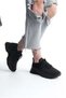 Women's Black Knitwear Stone Sports Shoes & Sneakers