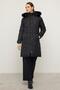 Detachable Fur-Trimmed Hooded Quilted Jacket with Metal Accents BLACK 6790 - 5