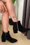 Women's Black Emerald Yandan Stone (6 cm) Heeled Pointed Toe Boots - 4