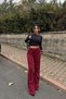 Women's 3-Pack Ribbed Wide-Leg Relaxed Everyday Trousers - 3