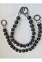 Wooden Beaded Bag Handle with Spring-Loaded Ends - Accessory Double - 2