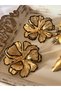 Zra Model Plate Large Flower Earrings - 2