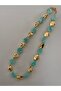 Asymmetrical Model Gold Detailed Flashy Necklace |   Bone Appearance Necklace - 3