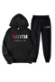 Hooded Trpstr Printed Oversized Unisex Women's/Men's Winter 3-Thread Tracksuit Set