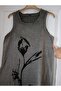 Sleeveless, Slim, Floral Print, 2 Side Pockets, 100% Cotton Woven, Long Dress - 3