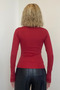 Women's Square Collar Long Sleeve Full Lycra Bodysuit - 4