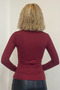 Women's Square Collar Long Sleeve Full Lycra Bodysuit - 4
