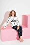Women's Polka Dot Patterned Thermal Fabric Pajama Set Mother-Daughter Combination Should Be Added to the Cart Individually. - 3