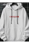 Conquer the World Printed White Oversize Hooded Sweatshirt Hoodie - 2