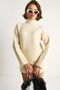 Women's Cream Turtleneck Sweater 20251060 - 2