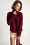 Women's Burgundy Turtleneck Sweater 20251060 - 2