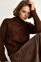 Women's Brown Turtleneck Sweater 20251060