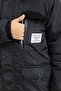 Black Text Detailed Boys' Hooded Coat with Chest Pocket and Fur Inside 21475 - 7