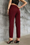 Women's High Waist Belted Carrot Pants - 3