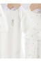100% Organic Cotton Animal Printed White 4-Piece Hospital Discharge Set ALYAW4744 - 7