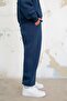 Navy Blue Cozy Basic Leg Rubber Oversize Tracksuit - 2
