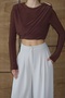 Women's Buckled Premium Crop Blouse - 2