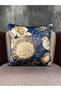 Robin-103 Custom-Made Navy Blue Color Imported Silk Velvet Throw Pillow Cover 43X43 Size