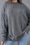 Anthracite Knitwear Crew Neck Oversize Design Sweater 4090 - 5