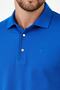 Men's Basic Polo Neck Plain Comfort Cobalt Blue T-Shirt - 3